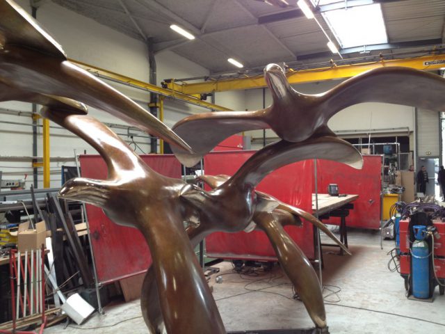 Les Mouettes – Sculpture en bronze